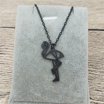 

New Trendy Flamingo Necklace Gold Color Silver Color Bird Jewellery Flamingo Pendant Necklace Women steampunk