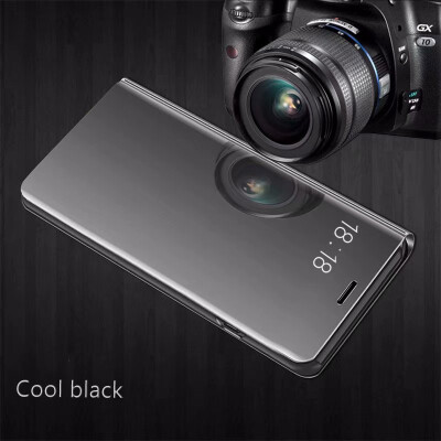 

Samsung Galaxy A6A8 Plus 2018 Luxury Slim Mirror Flip Shell Stand Leather Smart Clear View Window Cover Phone Case