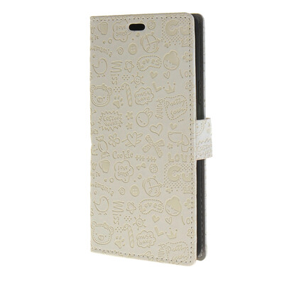 

MOONCASE Lovely pattern Leather Wallet Flip Card Slot Bracket Back чехол для Samsung Galaxy A8 White