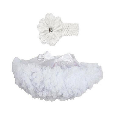 

Buenos Ninos Girls Tutu Chiffon Petticoat Set with Flower Headband