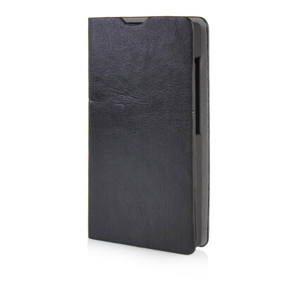 

MOONCASE Leather Side Flip Wallet Card Slot Pouch Stand Shell Back ЧЕХОЛ ДЛЯ Microsoft Lumia 435 Black