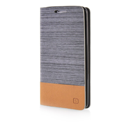 

MOONCASE Canvas Design Leather Side Flip Wallet Pouch Stand Shell Back ЧЕХОЛ ДЛЯ LG G2 Dark Brown