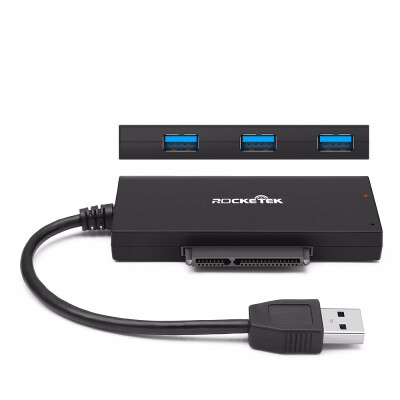 

Rocketek multi usb 30 hub port 25 SATA adapter splitter Power Hard Drive SSD HDD To SATA 22 Pin pc computer laptop accessories