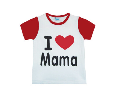 

T Shirt I Love Papa Mama Childrens Clothing t-shirt children t-shirts for girls boys Tops Kids baby boy girl clothes