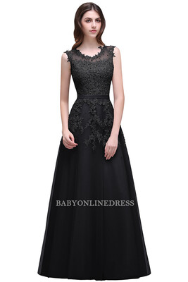 

2018 Lace Embroidery Long Prom Dresses Pink Sheer Back Pearls Formal Evening Party Dresses