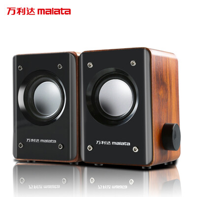 

Malata T52 computer speaker desktop notebook multimedia USB desktop audio subwoofer wood grain color