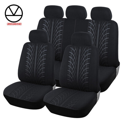 

Car Seat Cover Universal Fit Most Car Truck Suv Black Seat Covers Embossed Polyester Cloth Car Seat Protector