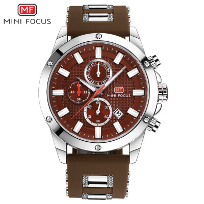 

MINI FOCUS Top Brand Silicone Strap Sport Men Quartz Watch MF0089G