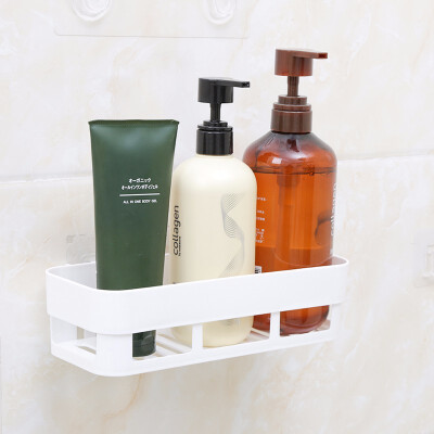 

1PCS Kitchen Bathroom Shelf Wall Rack With 2 Suckers Plastic Shower Caddy Organizer Holder Tray With Suction Cups Lotion Storage