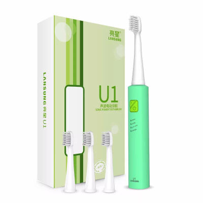 

Lansung U1 sonic electric toothbrush USB fast charging with 4 brush headsSoft bristle waterproof IPX7