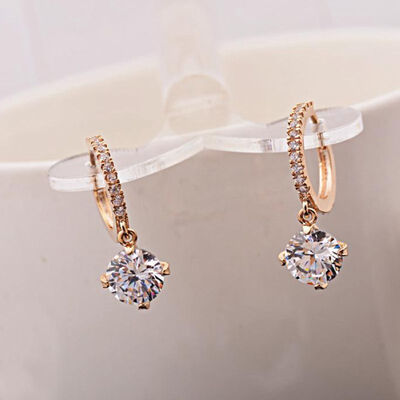 

mymei женщин Кристалл rhinestone серьги стержня уха ювелирные украшения обруч уха клип