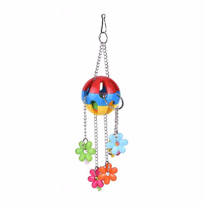 

Color Bird Cage Accessories Acrylic Parrot Chew Toys Bite Swing Hanging Toy for Macaw African Greys Parakeet Cockatoo Cockatiel Co