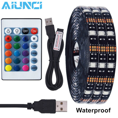 

5V USB LED Strip 5050 RGB TV Background Lighting 30 LEDs m with 24 Key Controller 05m1m2m3m Set