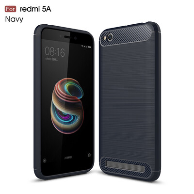 

Goowiiz Phone Case For Xiaomi Redmi 55A Fashion Slim Carbon Fiber TPU Soft Silicone Prevent falling