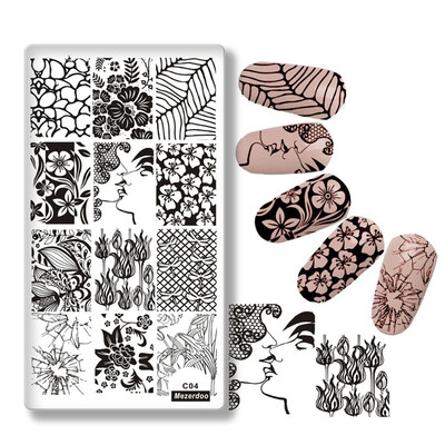 

Фестиваль фейерверков серии Nail Stamping Plate Christmas Valentine Celebration Dancer Style Rectangle Nail Image Template C08