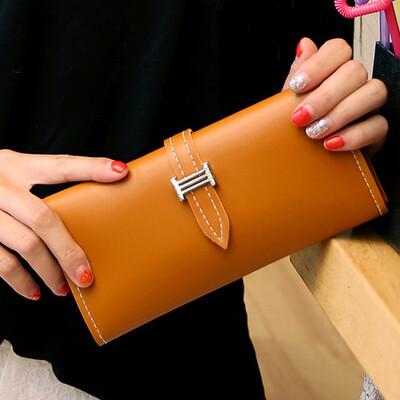 

Womens Long Wallet Female Portable PU Leather Multi-card Bit Purse