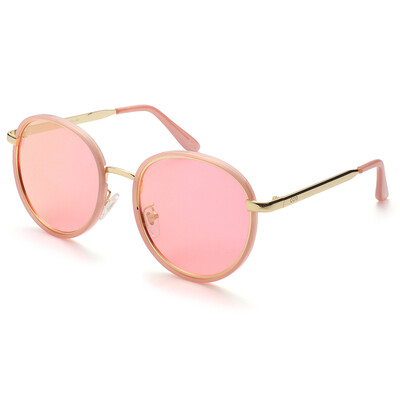 

Blue Bluekiki Polarized Sunglasses Women Fashion Round Frame Color Film Trends Sunglasses Driving Mirror Female 7032 Powder Frame Rose Gold