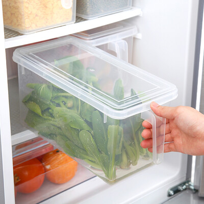 

Qianyue plastic transparent refrigerator storage box creative kitchen storage box storage box drawer type fruit storage box 4 combinations