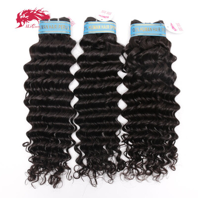 

Ali Queen Hair Products Peruvian Deep Wave Hair Bundles 100 Human Hair Weave Bundles 3Pcs Virgin Hair Natural Color