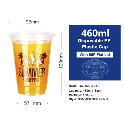 

Free Shipping 12oz-22oz Clear Plastic PP Cups with Dome & Flat Lids for Juice Tea Milk Iced Coffee Bubble Boba Smoothie 100pcs