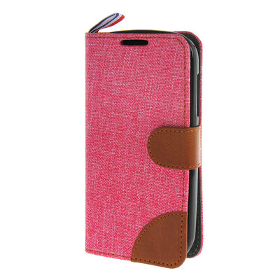 

MOONCASE Alcatel One Touch POP C5 , Leather Flip Card Holder Pouch Stand Back ЧЕХОЛ ДЛЯ Alcatel One Touch POP C5 Hot pink