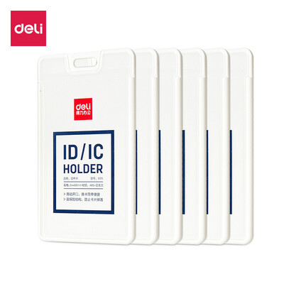 

Deli deli 6 vertical ID card sets bus card sets slide type staff badge card badge white 8315