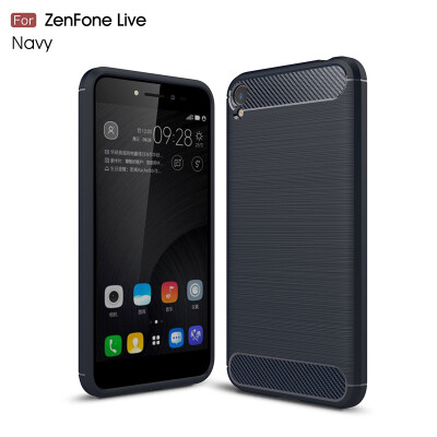 

Goowiiz Phone Case For ASUS ZenFone Live ZB501KL Fashion Slim Carbon Fiber TPU Soft Silicone Prevent falling