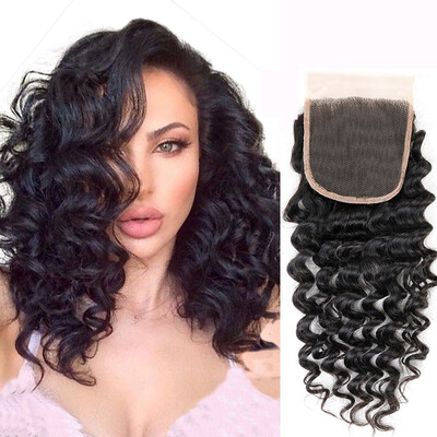 

Dream Like Malaysian Deep Wave 3 Bundles with Closure Virgin Human Hair Black Color