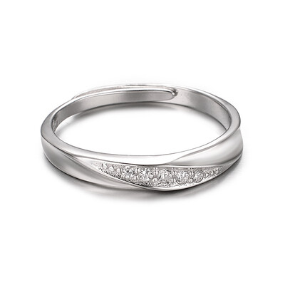 

Yoursfs Love Knot Ring Twist Silver Simulated Australia Crystal Square Knot Ring for Women Gift