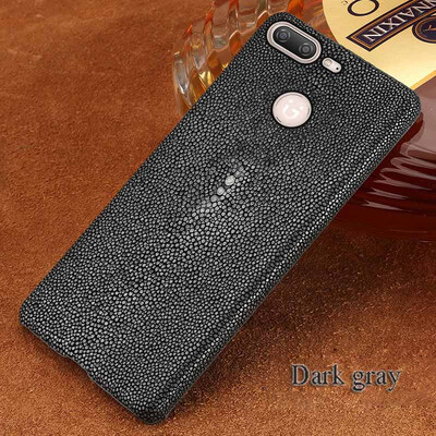 

Genuine Leather Phone Case For Gionee S10 Case Natural Pearl Fish Skin Back Cover For M6 Plus Case