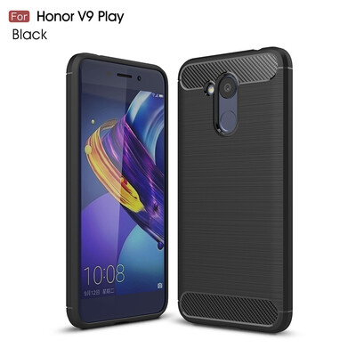 

Goowiiz Phone Case For Huawei Honor V9 Play6C Pro Fashion Slim Carbon Fiber TPU Soft Silicone Prevent falling