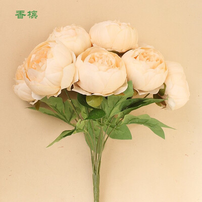 

YOOSA 8 colors High Quality Artificial Flower 9 Heads Simulation Peony Home Wedding Celebration Decoration Fake Flowers Rose
