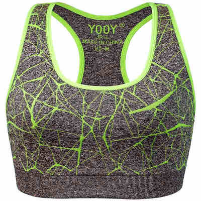 

YOOY New Women Shockproof Sports Bra Stretch Push Up Padded Fitness Vest Breathable Seamless Underwear Yoga Running Tops