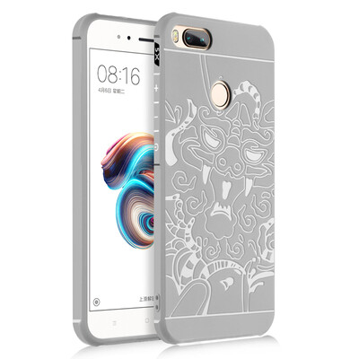 

Goowiiz Phone Case For Xiaomi Mi 5XA1Max 2 Carved Dragon Thin Matte soft Silicone Prevent falling