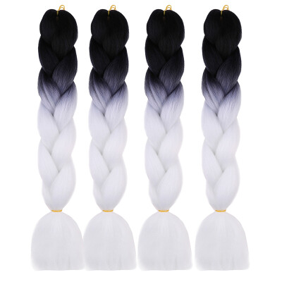 

63 Colors 4 piecelot Synthetic 2T3T4T High Temperature Fiber Ombre Braiding Hair 24 inch Jumbo Braids Hair Extensions