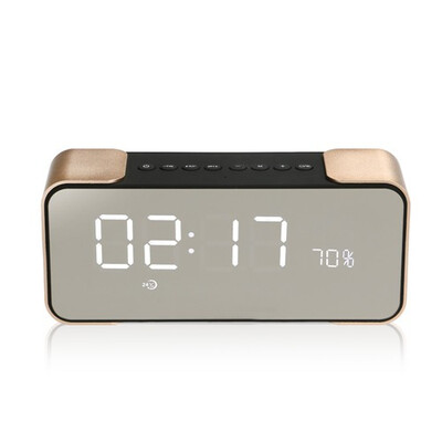

OPROAD Bluetooth Speaker Wireless Stereo Aluminum Parlante Portable FM Radio Altavoz Support Time clock Alarm clock TF Line in