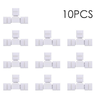 

T Shape 4 Pins RGB LED Strip Connector Quick Splitter 10 Pack White