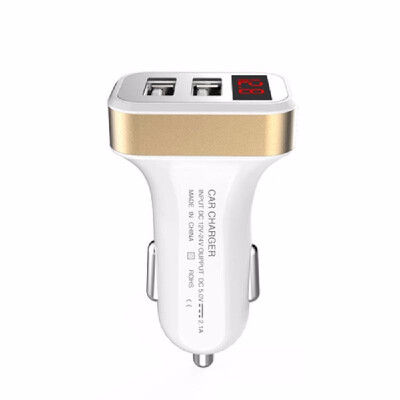 

Dual USB Car Charger Digital Display LED 5V 21A Fast Charging for iPhone X 8 Samsung S8 Plus