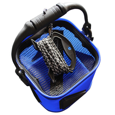 

Tai Yu multi-functional outdoor live fish bucket fishing box EVA fishing bucket thickening folding portable bucket Yujia series 20-20cm TY2011 blue
