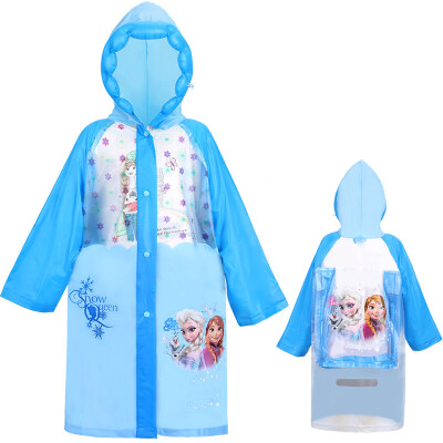 

Disney Disney children raincoat boys&girls girls with pants book bag thickening cartoon pupils raincoat 1013 ice&snow blue