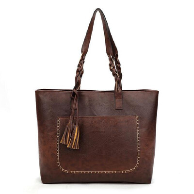 

Women PU Leather Handbags Bolsos Mujer De Marca Famosa Female Vintage Bag For Women Shoulder Bag Retro Large Capacity Tote Bags