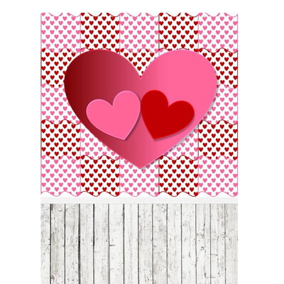 

Three Red Heart Photo Backdrop 57FT Vinyl Fabric Cloth Digital Printing Photo Background s-1131