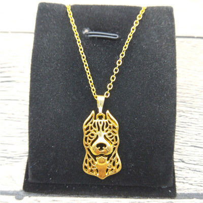 

New American Pitbull Necklace Trendy Style American Pitbull Pendant Necklace Women Fashion Pet Dog Jewellery