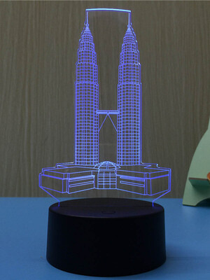 

AINA 16 color twin towers night light