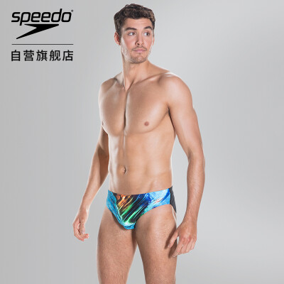 

Speed ratio Speedo Comfortable fashion exquisite dynamic anti-chlorine comfortable slim fit sunscreen anti-wrinkle mens swim trunks black blue 36 809739C601