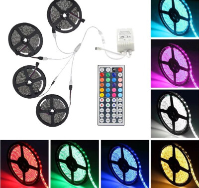 

4 x 5M RGB LED Strip Light RGB Non Waterproof With 44 Key Controller