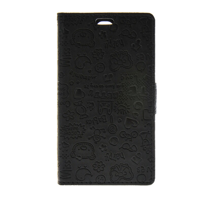 

MOONCASE Cute Little Witch Leather Side Flip Wallet Card Holder Stand Pouch ЧЕХОЛ ДЛЯ LG AKA Black