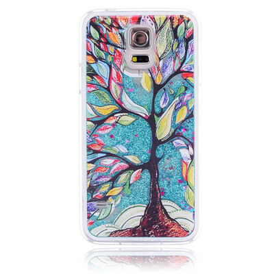 

MOONCASE Blue Dynamic Quicksand Liquid Shining Bling Case Cover For Samsung Galaxy S5