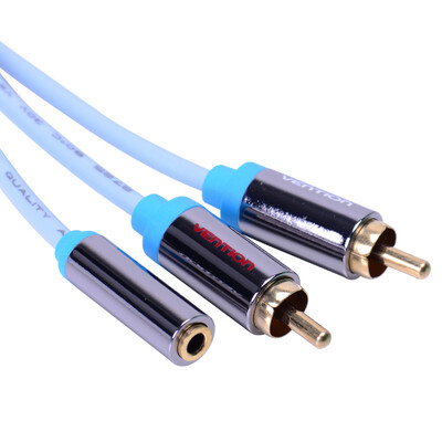 

Vention Standard 35mm Female to 2RCA Male Audio Cable For DVDCDTVComputer
