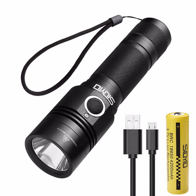 

Flashlight Led torch Light Rechargeable - Super Bright 1000 Hight Lumen CREE LED 4 Modes HighLowStrobeSOS with 18650 Battery a